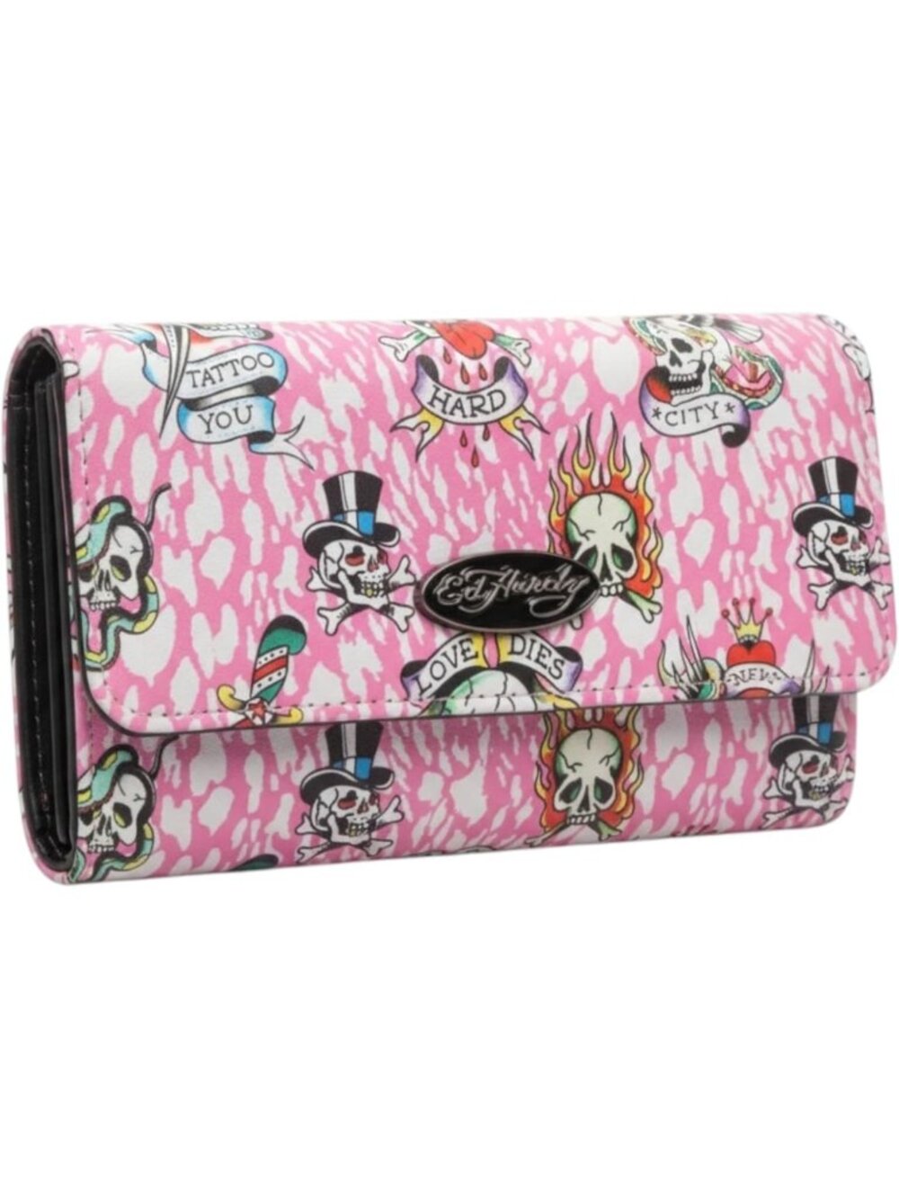 Stylish Women's Trifold Wallet with Multi-Compartment Storage - Pink & White